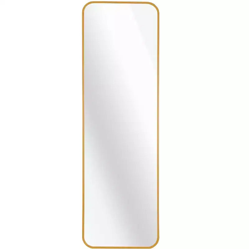 Espejo de puerta moderno de 47*14in con película a prueba de astillas, espejo de cuerpo entero de aleación de aluminio con ganchos y tornillos, espejo de pared para sala de estar