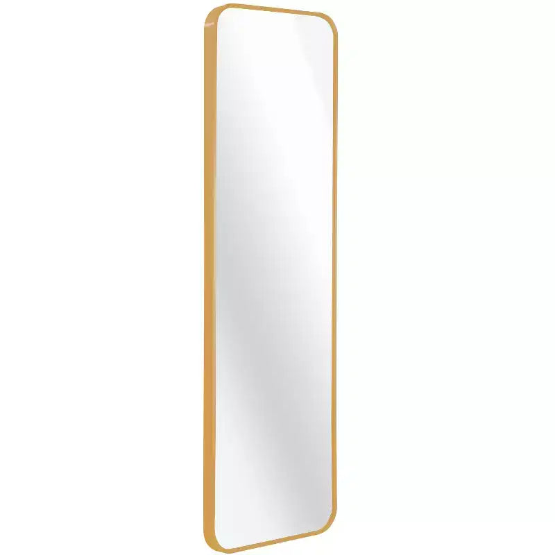 Espejo de puerta moderno de 47*14in con película a prueba de astillas, espejo de cuerpo entero de aleación de aluminio con ganchos y tornillos, espejo de pared para sala de estar