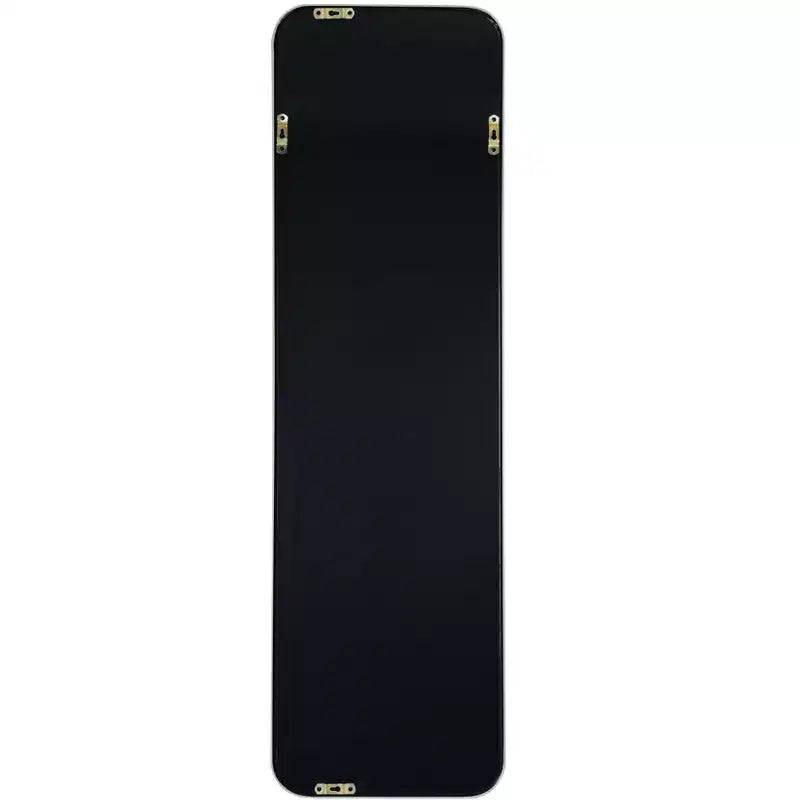 Espejo de puerta moderno de 47*14in con película a prueba de astillas, espejo de cuerpo entero de aleación de aluminio con ganchos y tornillos, espejo de pared para sala de estar