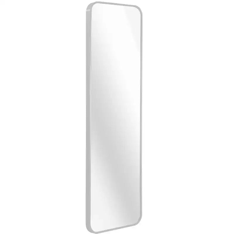 Espejo de puerta moderno de 47*14in con película a prueba de astillas, espejo de cuerpo entero de aleación de aluminio con ganchos y tornillos, espejo de pared para sala de estar