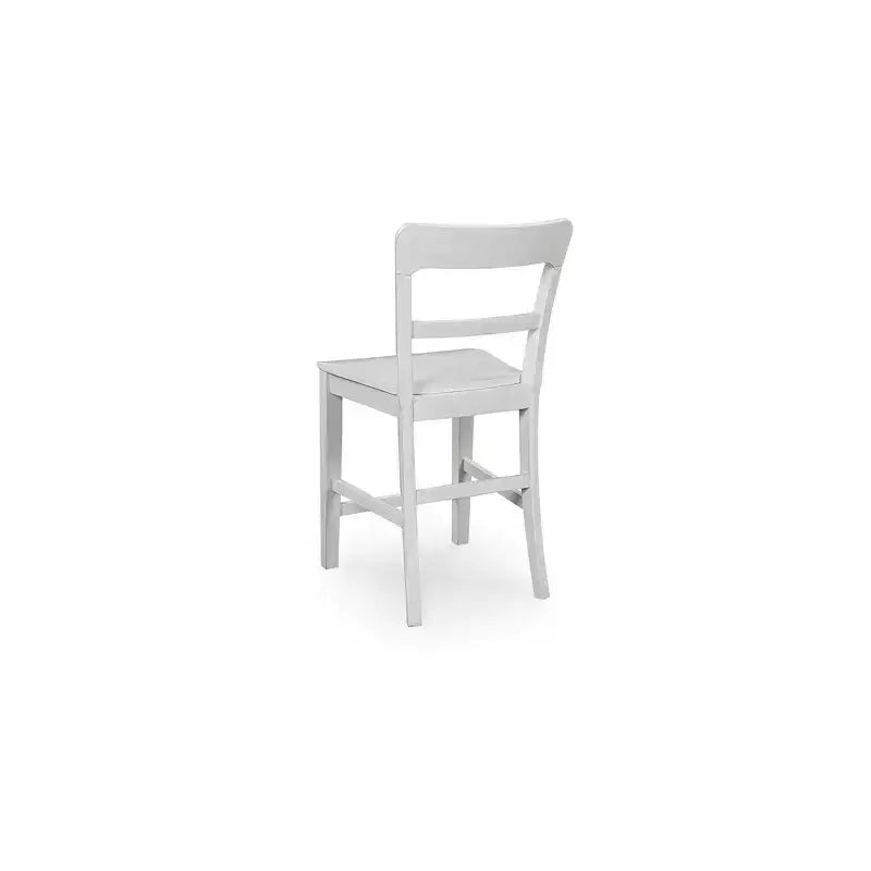 Tabourets de bar en bois massif, hauteur comptoir, lot de 2, blancs