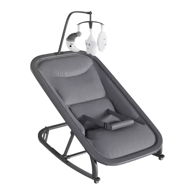 3-Position Adjustable Baby Swing for Infants, Aluminum Frame Infant Rocker with Toy Bar, Forward & Back Rocking & Lockable Stationary Mode