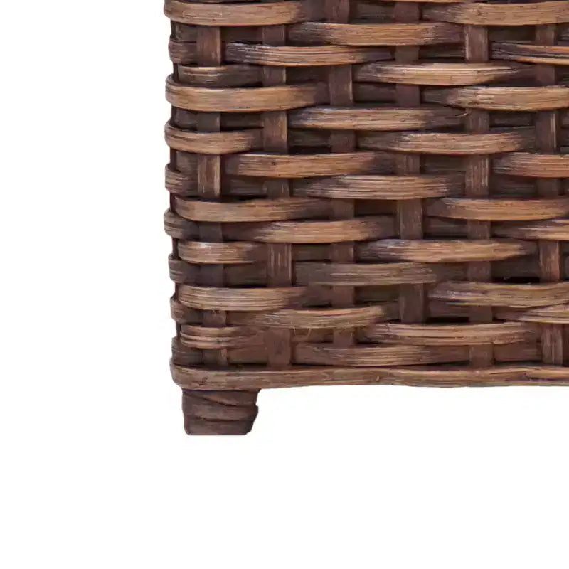 Caja de almacenamiento de mimbre tejida a mano con tapa, baúl de ratán, cesta organizadora decorativa para el hogar