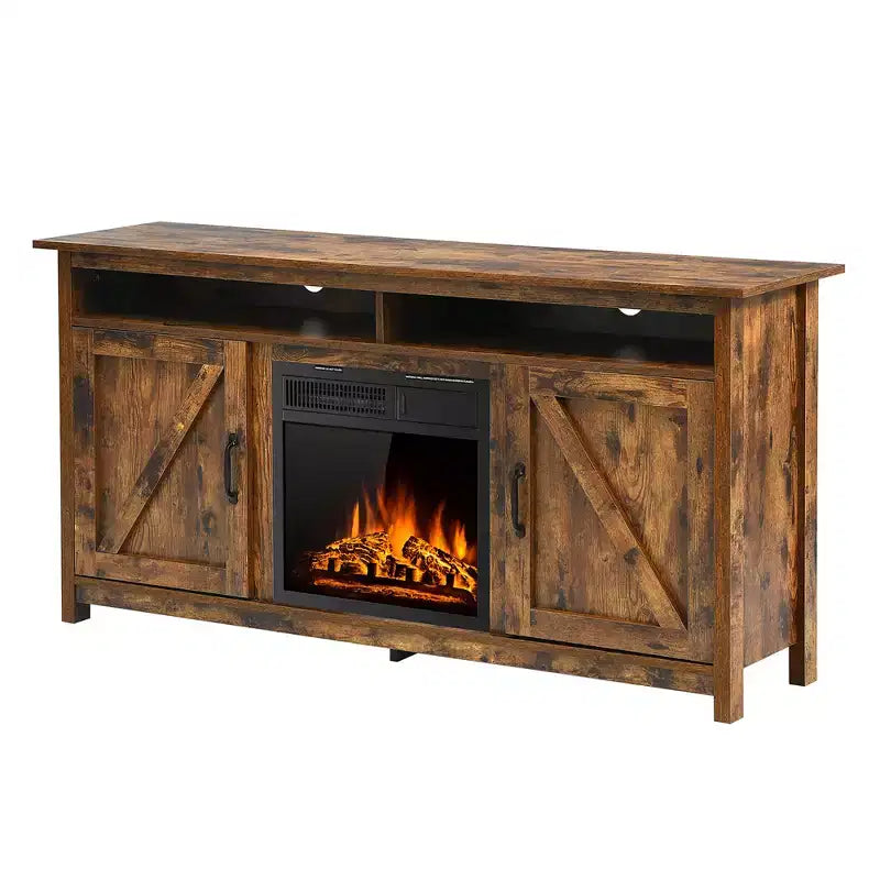 60'' TV-Ständer im Industriestil mit 18'' 750W/1500W Elektrokamin