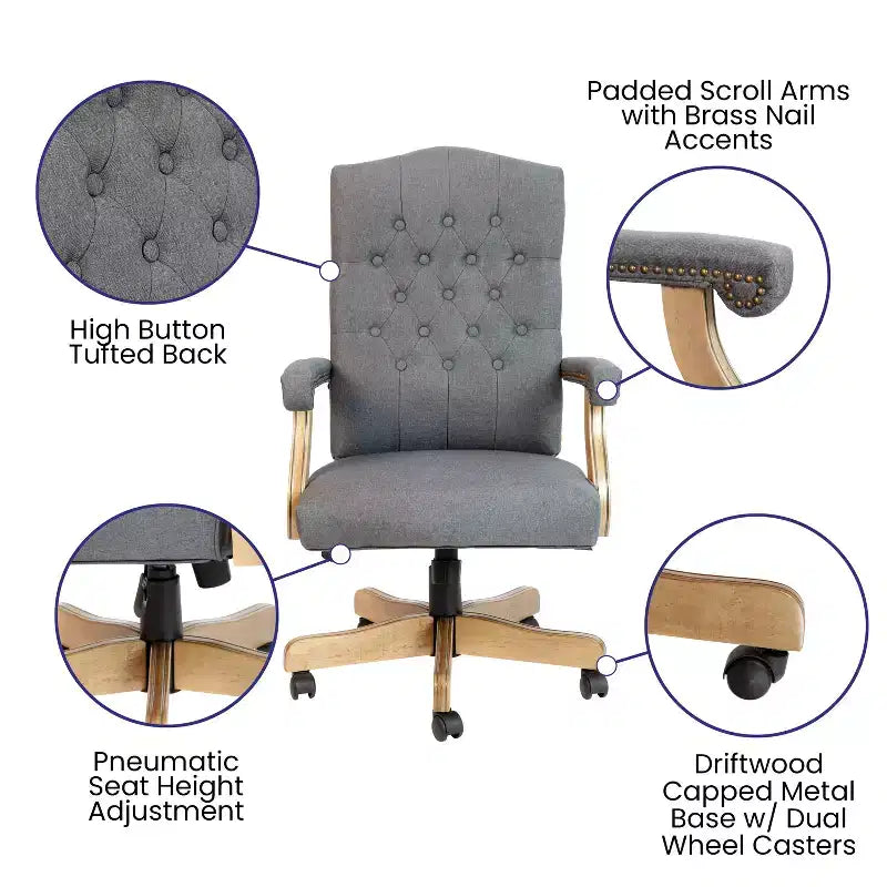 Drehbarer Chefsessel mit Armlehnen