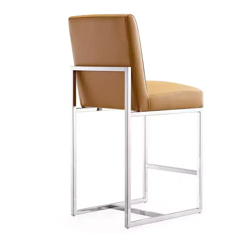 Tabouret de bar en acier inoxydable à hauteur de comptoir